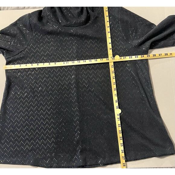 Lane Bryant | Shimmer Embellished Cowlneck Sweater Navy Womens Plus Size 18 / 20 - Picture 7 of 7